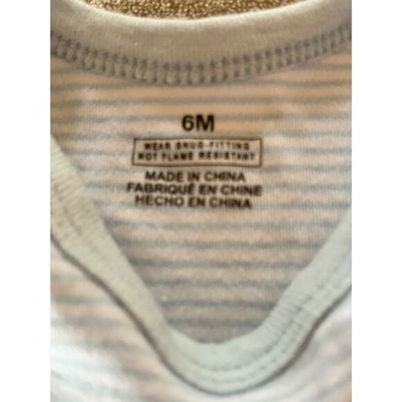 Baby Boy 6M Lot 9 Pieces (4 Bodysuit+Pants Outfits +  Hoodie)  Blue/Neutrals - Picture 11 of 12